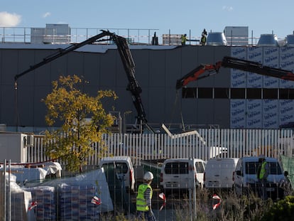 Las obras del Hospital de Emergencias Isabel Zendal, en Madrid.