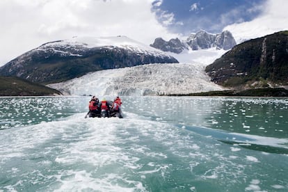 Glaciar Pía, en el canal Beagle (Chile).