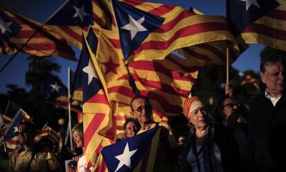 Concentración independentista el pasado octubre en Barcelona.