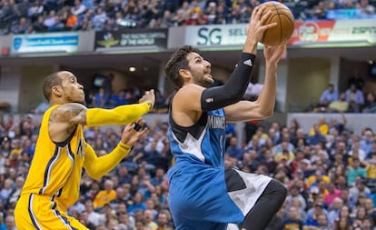 Ricky Rubio, perseguido por Monta Ellis.