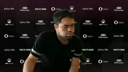 Hikaru Nakamura, durante una de las partidas de la final con Carlsen