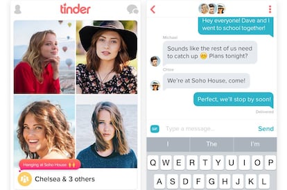 Imagen de Tinder Social, la nueva actualización de la aplicación para ligar.