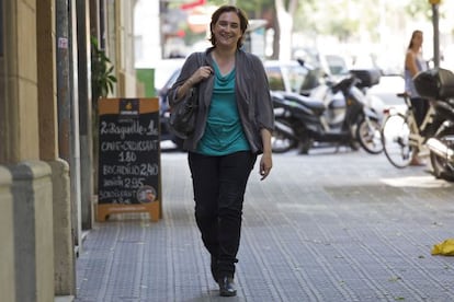 Ada Colau, ganadora en las elecciones municipales en Barcelona al frente de la formaci&oacute;n Barcelona en Com&uacute;. Foto: Joan Sanchez