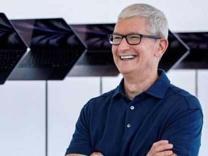 Tim Cook, CEO de Apple, durante la conferencia de desarrolladores, el pasado lunes.