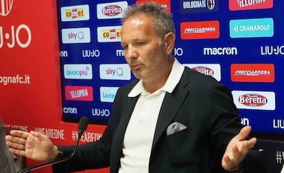 Sinisa Mihajlovic en la rueda de prensa de este sábado.  