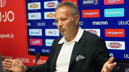 Sinisa Mihajlovic en la rueda de prensa de este sábado.