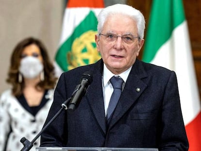 El presidente de la república de Italia, Sergio Mattarella.