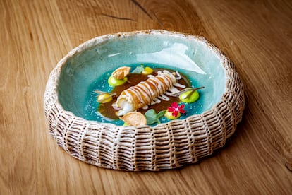 Cigala del Cantábrico, una de las propuestas del menú del restaurante Cobo Estratos.