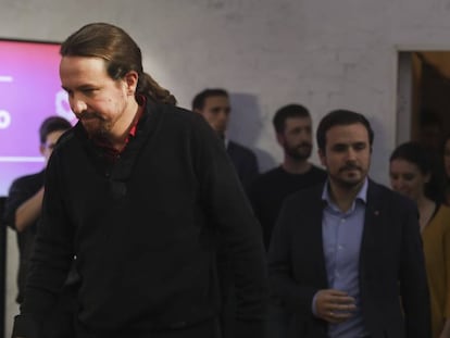Pablo Iglesias, el 10-N tras conocerse los resultados.