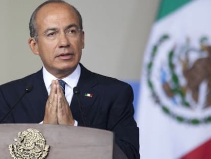El presidente mexicano, Felipe Calderón, se dirige a la nación.