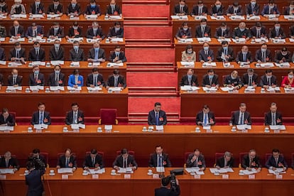 El presidente chino, Xi Jinping, en la Asamblea Nacional Popular, el pasado día 8.