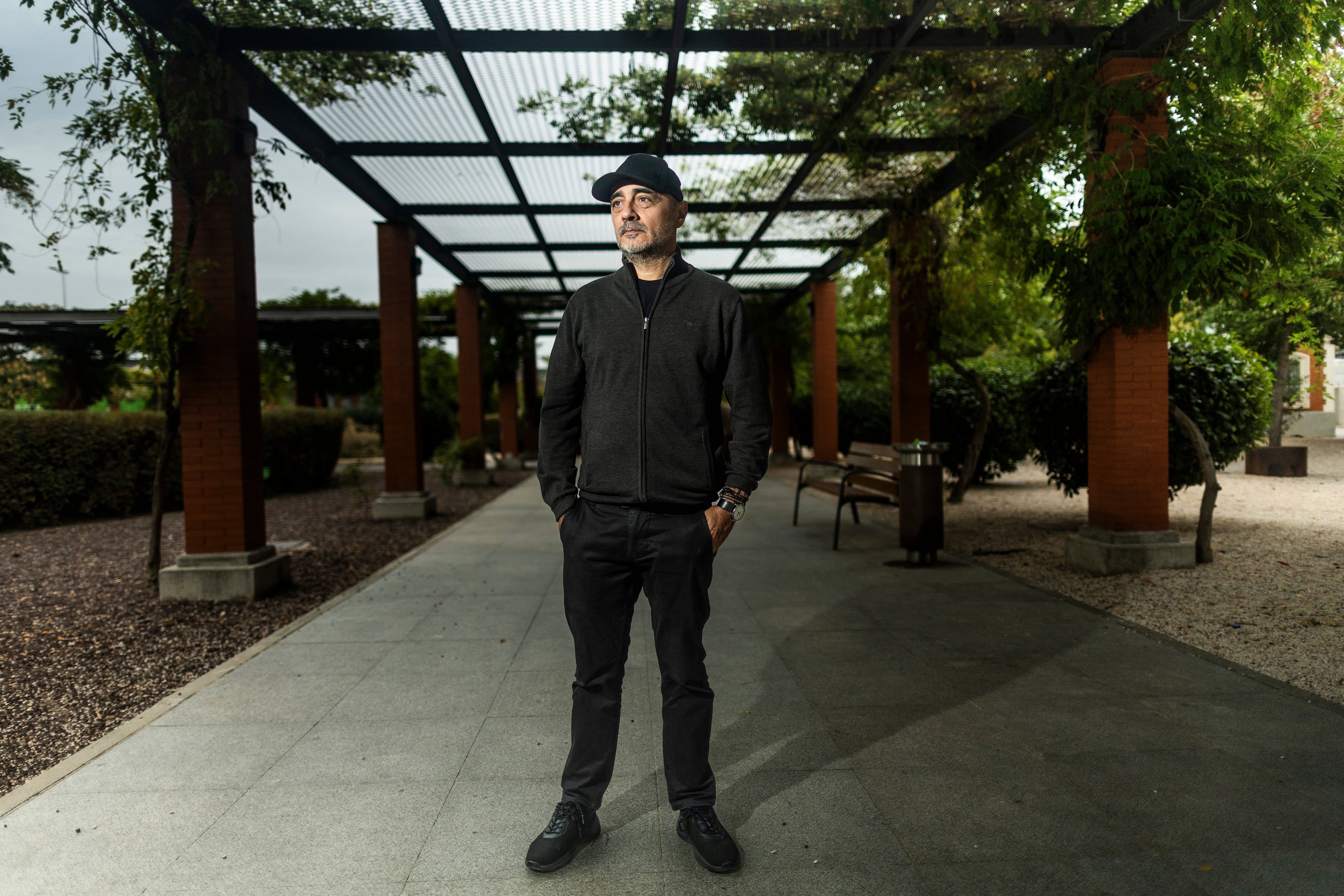 Juanjo Castro en el parque Santander, en Madrid.