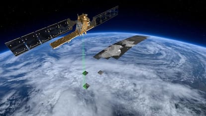 Ilustraci&oacute;n del primer ensayo del radar del sat&eacute;lite de observaci&oacute;n de la Tierra &#039;Sentinel 1A&acute;.