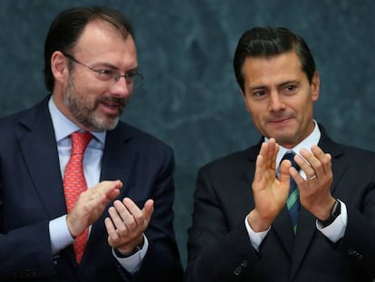 El canciller Videgaray y el presidente Enrique Peña Nieto.