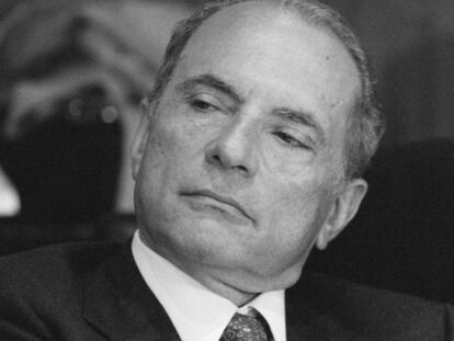 Enrico Manca, expresidente de la RAI, en 1991.