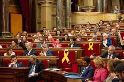 Quim Torra, aquest dijous en el Parlament.