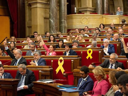 Quim Torra, aquest dijous en el Parlament.