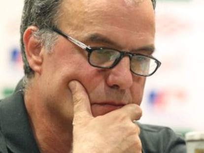 Bielsa, en la rueda de prensa de ayer.