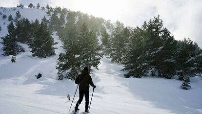 Las rutas en raquetas de nieve son las más populares en Bahns de Tredós.