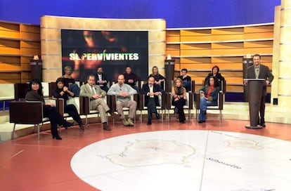Final del concurso 'Supervivientes' de Telecinco en 2001. Paco Lobatón presentó la segunda temporada del 'reality', cuando el formato estaba protagonizado por ciudadanos de a pie.  
