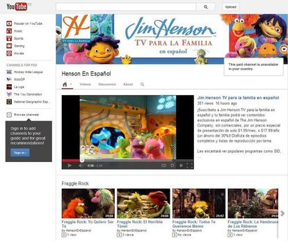 Canal de Jim Henson en espa&ntilde;ol.