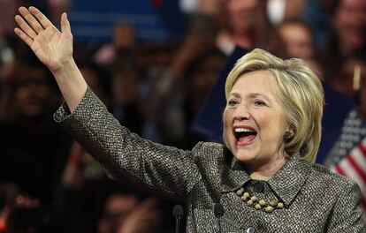 Hillary Clinton durante un acto de su campaña electoral.