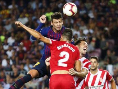 La expulsión de Lenglet penaliza a un equipo tan bravo como poco fino ante un excelente Girona