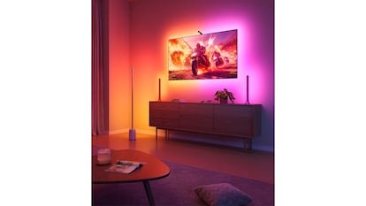 Luz de fundo da TV em fundo branco