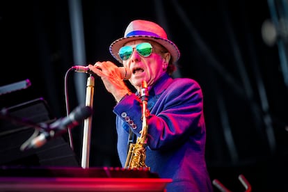 Van Morrison, durante su concierto de anoche en Madrid.