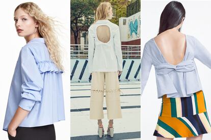 La atención se centra en la espalda en estos diseños de H&M, Rosie Assoulin y Zara.