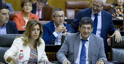 Susana D&iacute;az, este jueves en el Parlamento andaluz.