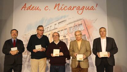 Narc&iacute;s Serra, Raimon Obiols, Miquel Iceta, Jos&eacute; Montilla y Pere Navarro.