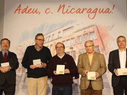 Narc&iacute;s Serra, Raimon Obiols, Miquel Iceta, Jos&eacute; Montilla y Pere Navarro.