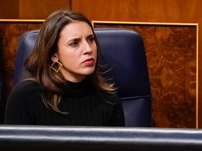 Irene Montero, en el Congreso de los diputados en Madrid, el 24 de noviembre.