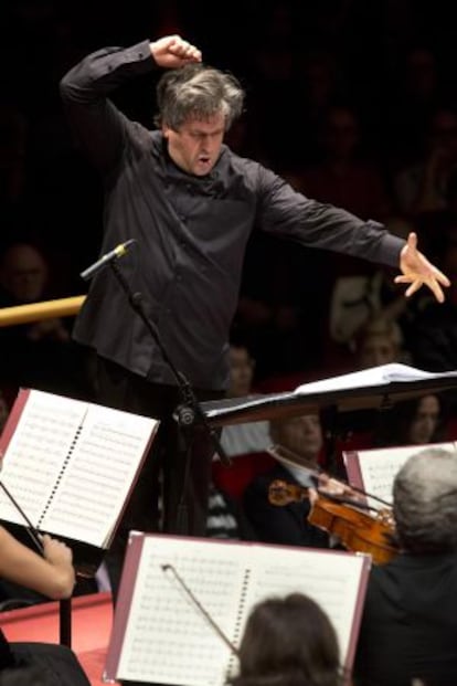 Antonio Pappano, durante un concierto en el Auditorium Parco della Musica de Roma.