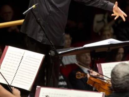 Antonio Pappano, durante un concierto en el Auditorium Parco della Musica de Roma.
