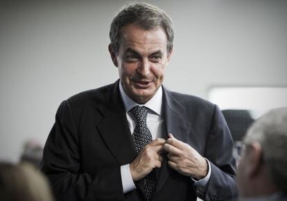 El presidente del Gobierno, José Luis Rodríguez Zapatero, en La Moncloa