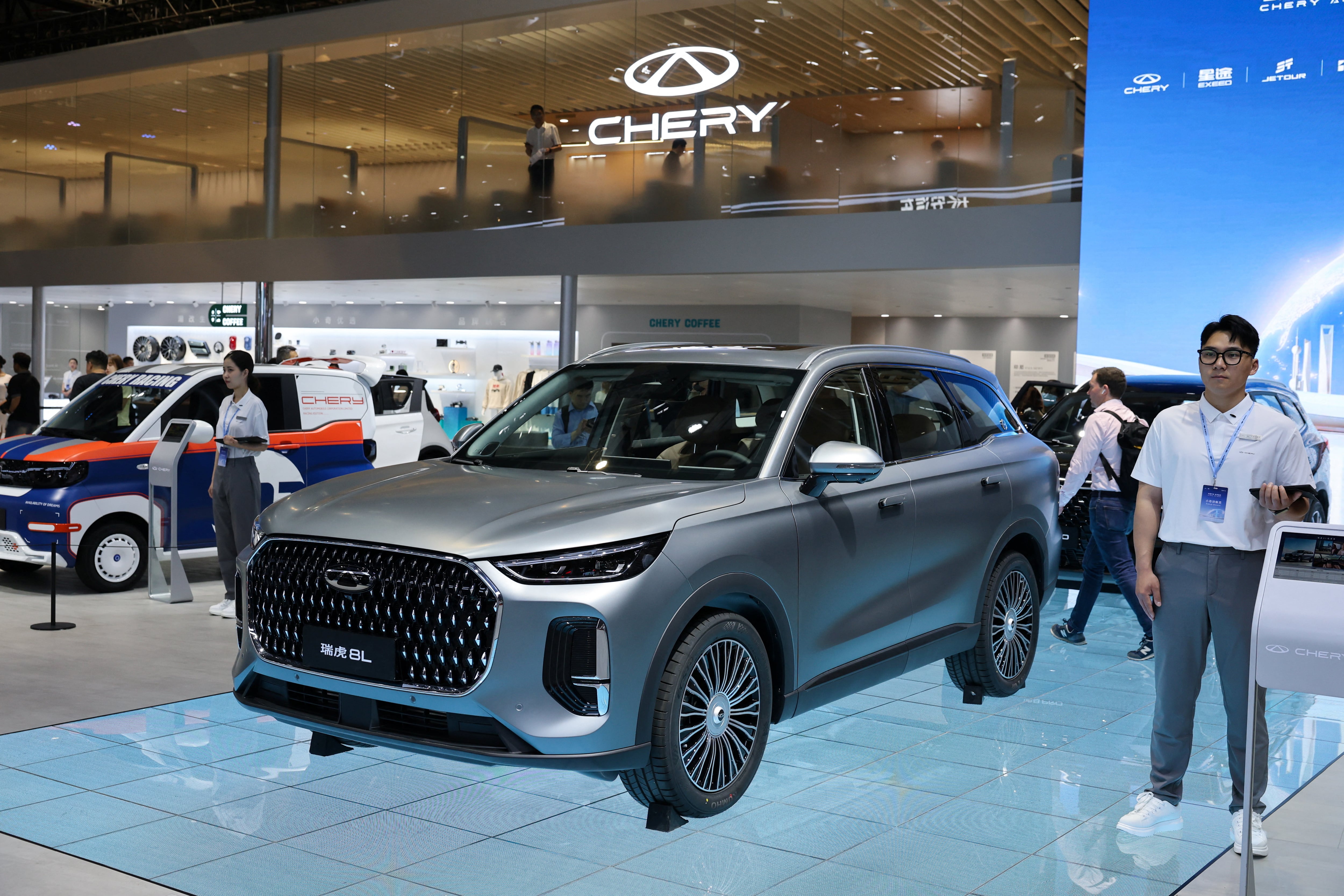 Chery 8L en el salón del motor de Shanghái, en abril.