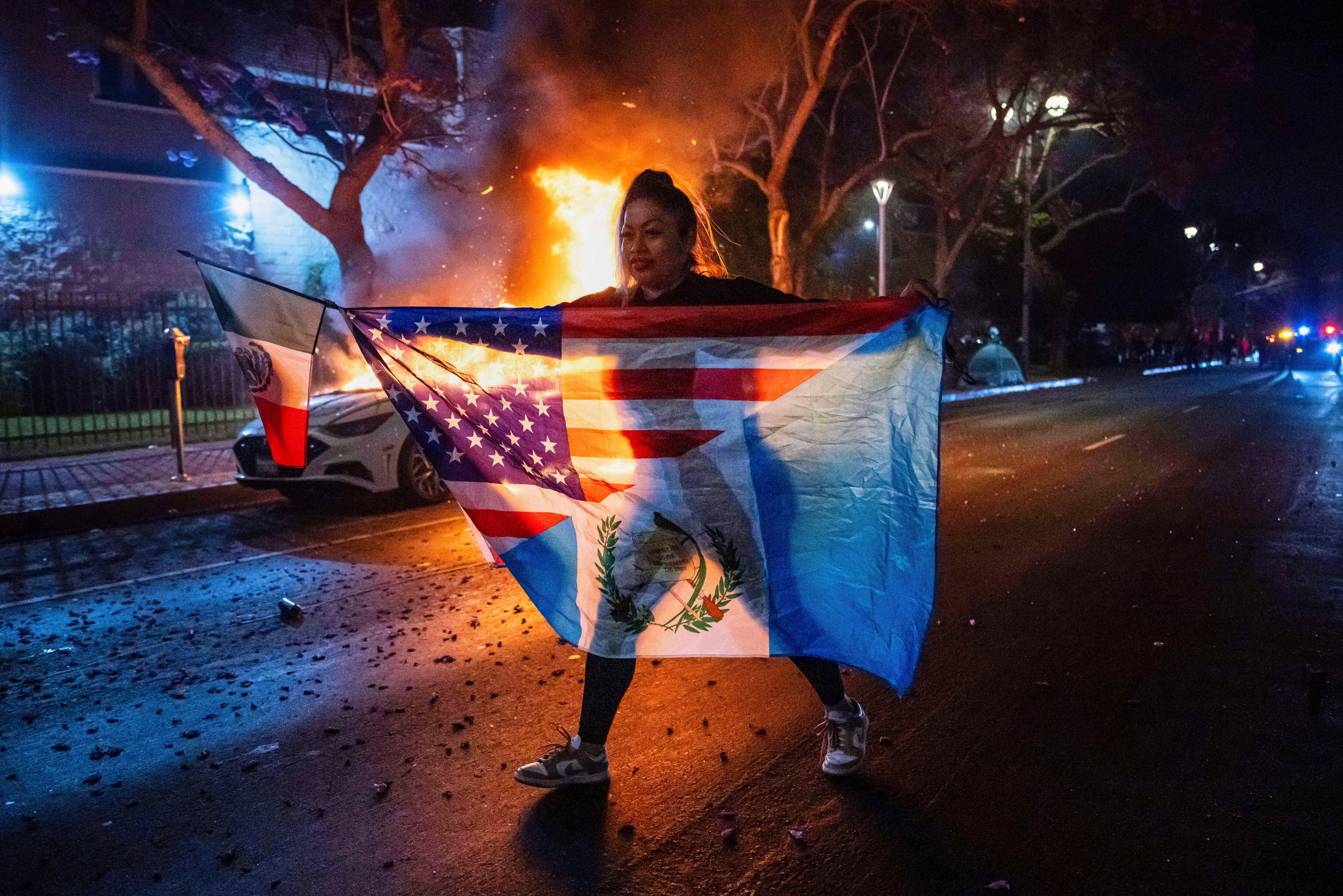 La alcaldesa de Los Ángeles decreta el toque de queda en parte del centro para frenar la violencia de las  protestas
