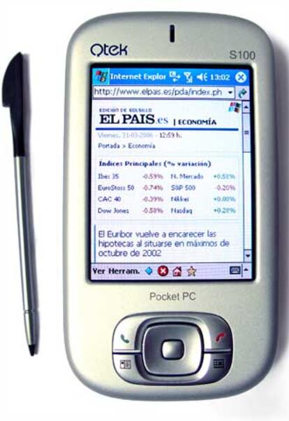 La versión para PDA's y Pocket PC's de EL PAIS se renueva con más información y servicios