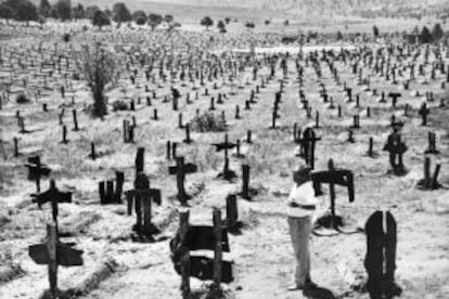 The cemetery as it looked during the filming of the movie.