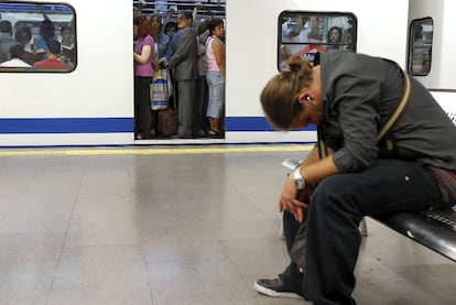 Estación de Moncloa a primera hora de ayer