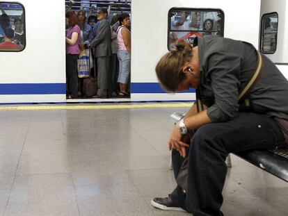 Estación de Moncloa a primera hora de ayer