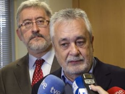 El presidente de la Junta de Andalucía, José Antonio Griñán, el domingo en Sevilla.