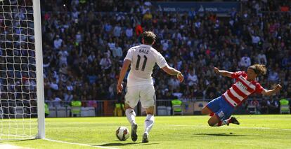 Bale antes de marcar el gol frente Iturra.