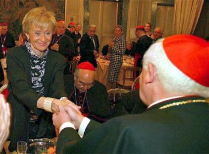 María Teresa Fernández de la Vega, durante una recepción en la Embajada ante el Vaticano, en 2006.