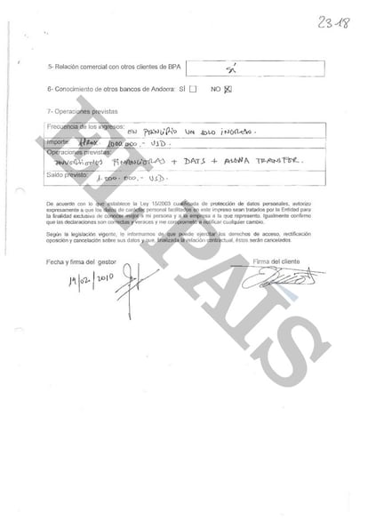 Cuestionario de confidencialidad de la BPA de Víctor Muñoz Cuba.