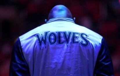 Garnett, en su regrso a los Wolves.