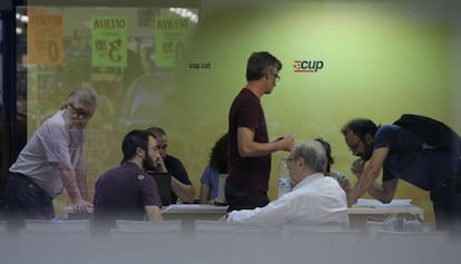 La reuni&oacute; de la CUP, aquest dimarts a la tarda.