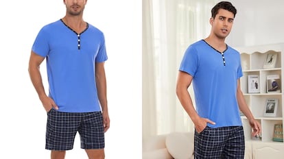 mejores ofertas amazon en conjuntos de pijamas veraniegos para hombre.